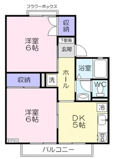 愛知県豊橋市飯村南2丁目【アパート】の間取り