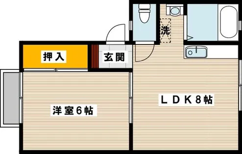 パールピア中原【102号室】の間取り