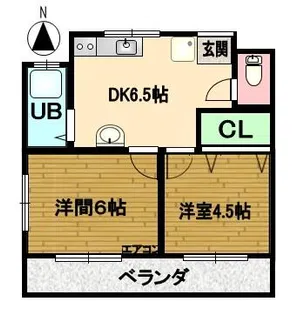 fメゾン妙音通【203号室】の間取り