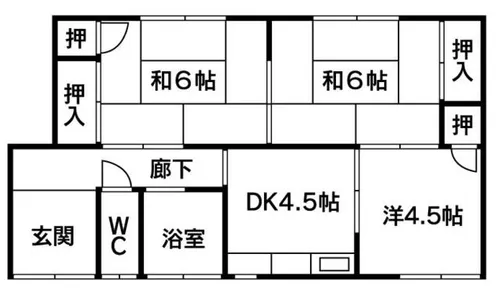 福岡県北九州市小倉南区下石田2丁目【一戸建】の間取り