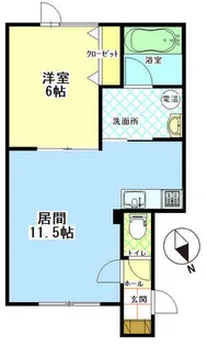 Flower(フラワー)【101号室】の間取り