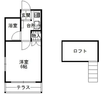 リバティー荒子【107号室】の間取り
