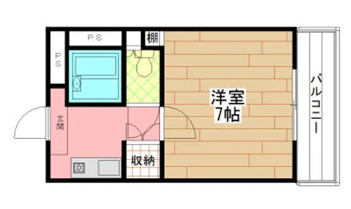 1Kの間取り画像