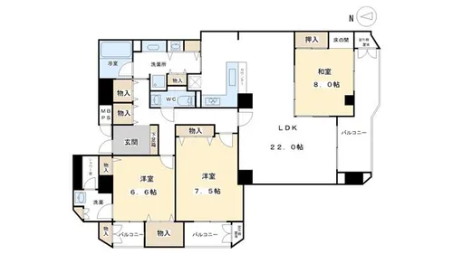 エルザ京都御所西【502号室】の間取り