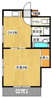 シャトレ東合川【201号室】の間取り