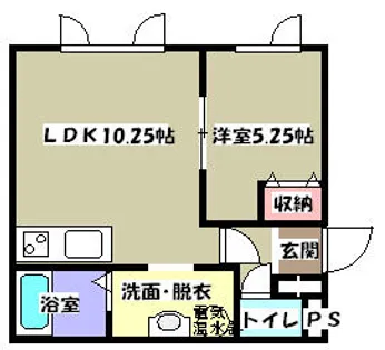 パシオン恵【101号室】の間取り
