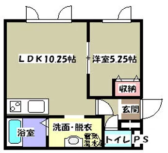 パシオン恵【101号室】の間取り