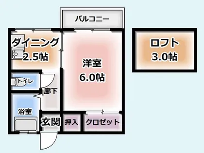 シティーベール古沢【202号室】の間取り