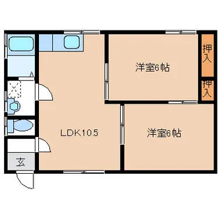 福岡県柳川市三橋町百町【一戸建】の間取り