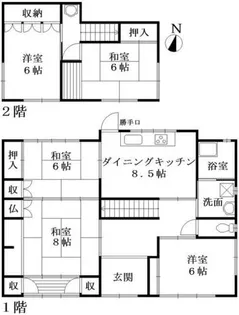 愛知県瀬戸市水北町【一戸建】の間取り