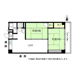 コーポ野南【2階】の間取り