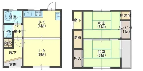 大阪府東大阪市稲葉3丁目【一戸建】の間取り
