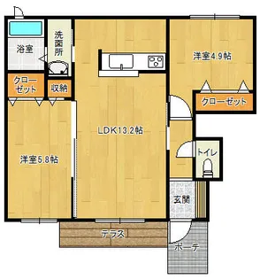 ウェントゥス ノヴァ【1階】の間取り
