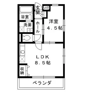 ニューコーヨー【2階】の間取り