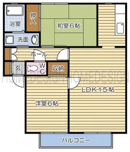 サンガーデン葛原B棟【202号室】の間取り