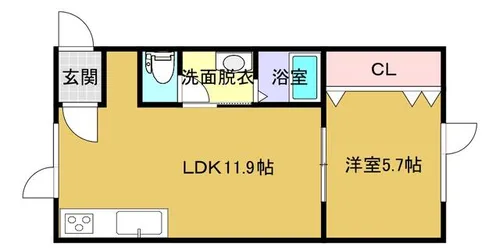 ハイツいと【205号室】の間取り
