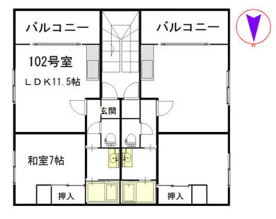 エスコート20【2階】の間取り