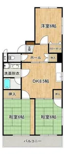 サンコスモス京良城【403号室】の間取り