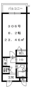 西灘駅前ハイツ【3階】の間取り