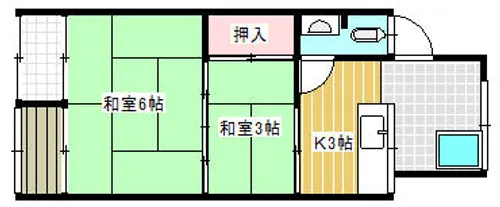 福岡県北九州市八幡西区鷹の巣1丁目【アパート】の間取り