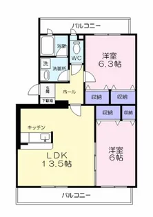 愛知県豊川市美園2丁目【マンション】の間取り