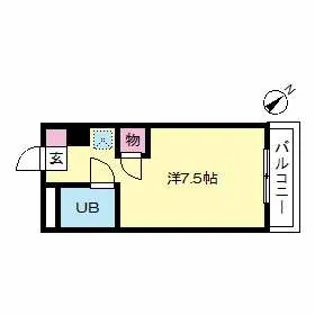 ホワイトパレス門司港【706号室】の間取り