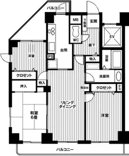 グランドハイリス本山【D-3号室】の間取り