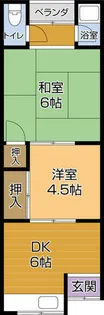エーワハイツ緑ヶ丘【2階】の間取り
