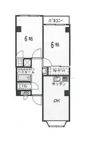 K-court 西代【201号室】の間取り
