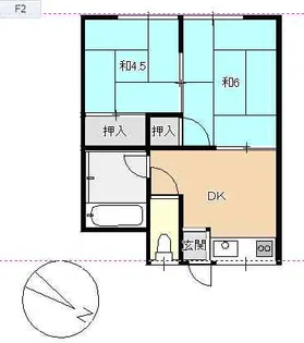 コーポ坪根【101号室】の間取り