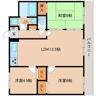 フォーレスト安部山【802号室】の間取り