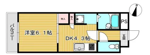 第二和光ハイツ【3階】の間取り