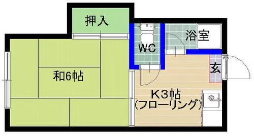 フレンドコーポ【201号室】の間取り