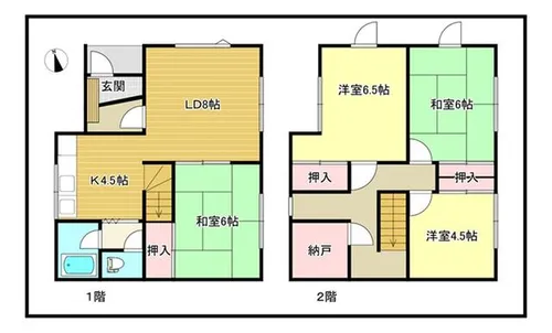 北海道札幌市北区北二十二条西8丁目【テラスハウス】の間取り