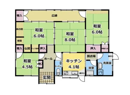 京都府舞鶴市字行永【一戸建】の間取り