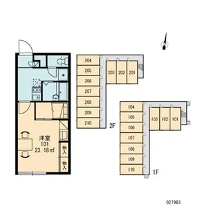 レオパレスHOTハウス登別【1階】の間取り