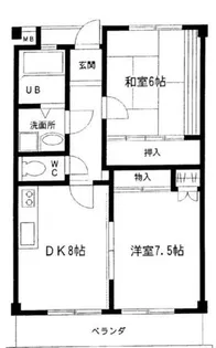 エトワール平川【B-101号室】の間取り