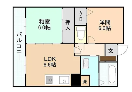 サングリーンヒルズ【504号室】の間取り