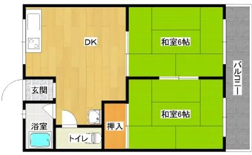 大阪府大阪市生野区巽中3丁目【アパート】の間取り