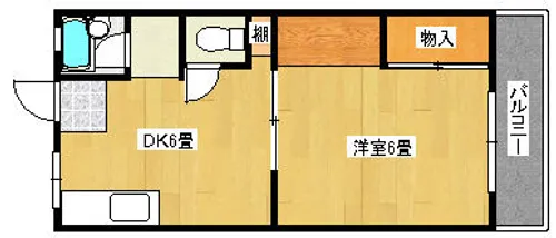 王子ハイツ【203号室】の間取り