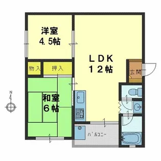 桜井ハイツ【4-B号室】の間取り