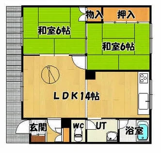 マンション大洋新琴似【201号室】の間取り