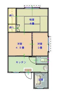 福岡県北九州市小倉南区湯川新町4丁目【アパート】の間取り