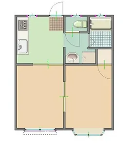 ハイツスマイル【2階】の間取り