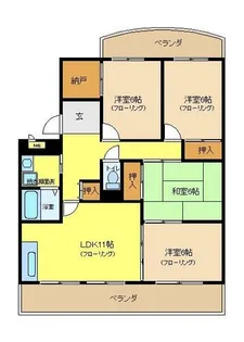 サンハウスレインボー【3階】の間取り