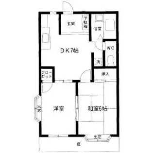 エルディム大東B棟【203号室】の間取り