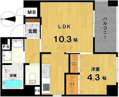 御所南 晴風苑【2階】の間取り