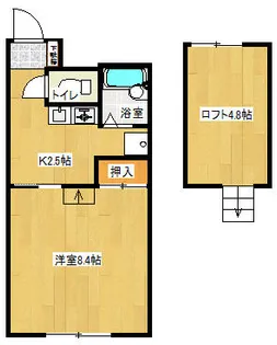 ウッドワン1番館【2階】の間取り