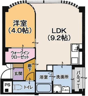 ウィステリア旭ヶ丘【201号室】の間取り