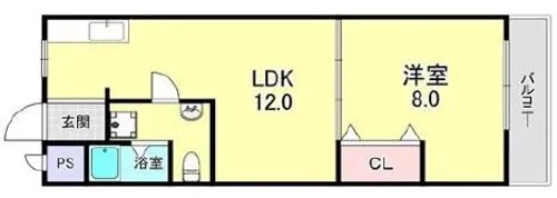大阪府箕面市箕面3丁目【マンション】の間取り